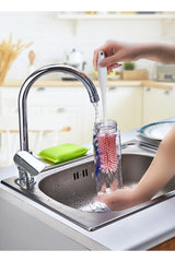 Aksa Silikon Şişe Biberon Kavanoz Temizleme Fırçası