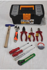 11 Parça Tamir Seti Pense Kargaburun Yankeski Çekiç Tornavida Kontrol Kalemi Kurbağacık Full Set